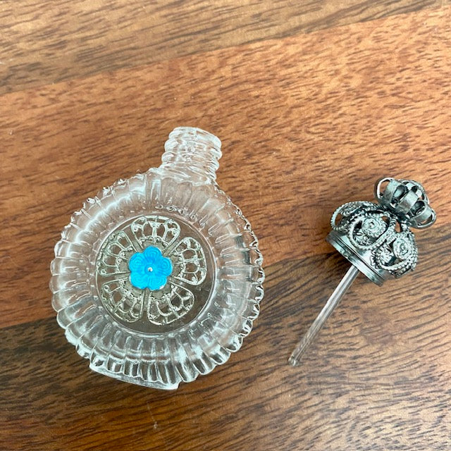 Vintage Czech Glass Perfume Bottle