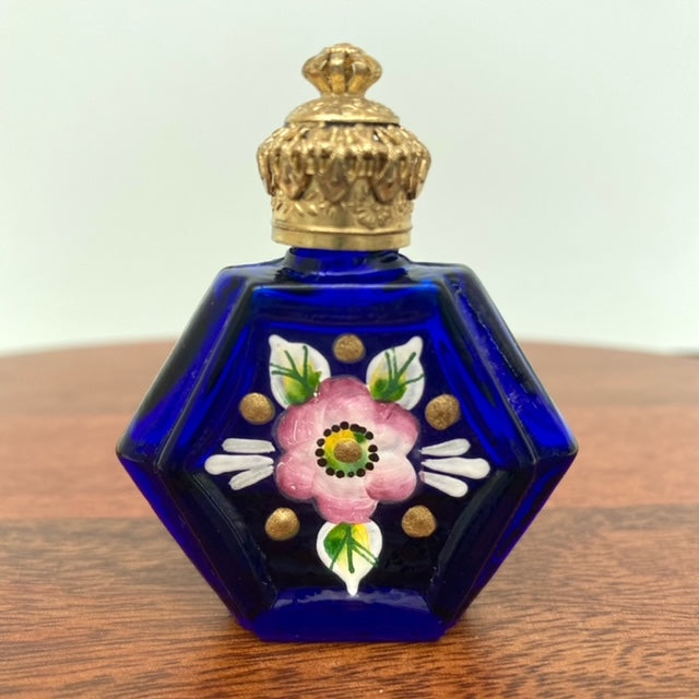 Vintage Czech Glass Perfume Bottle