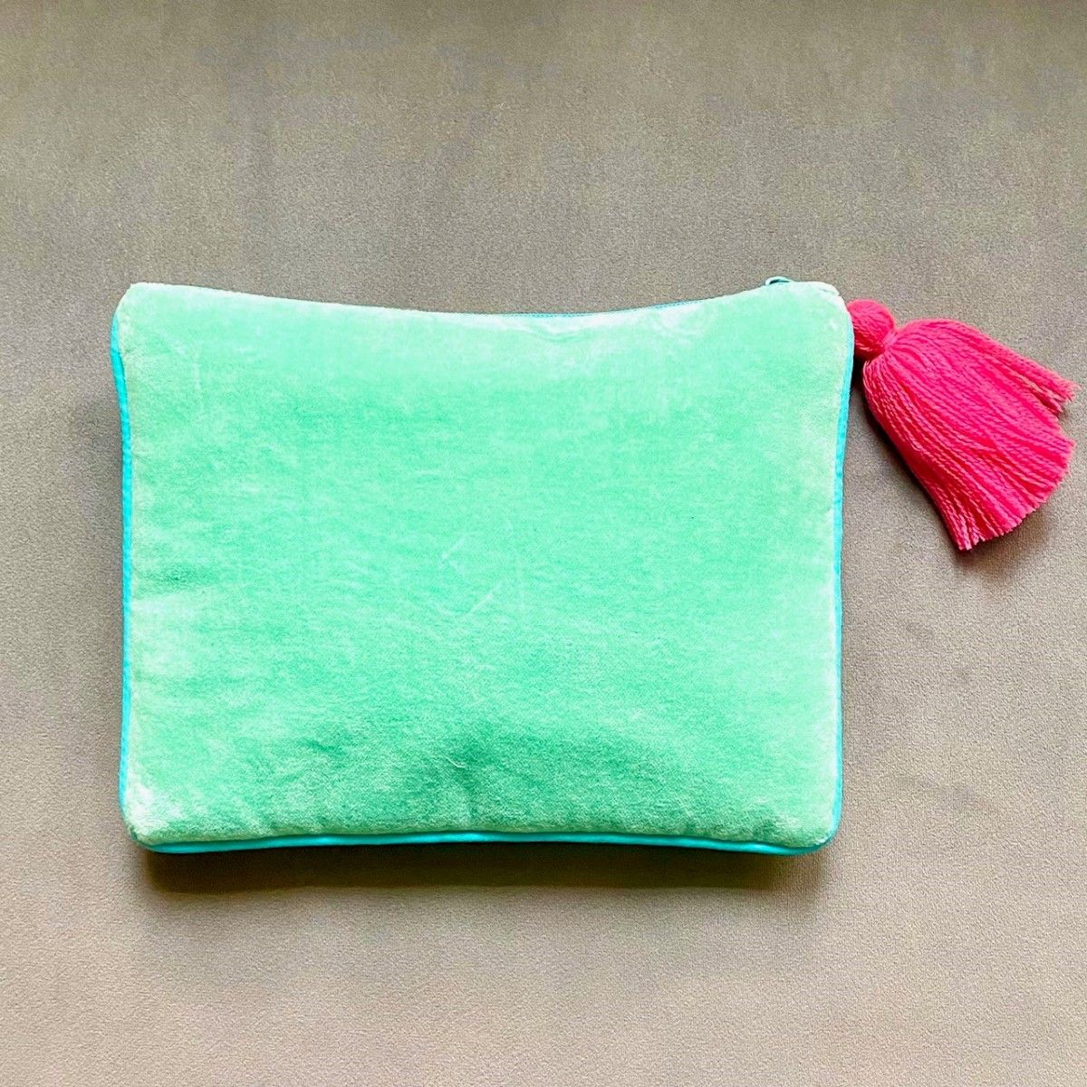 Mustard with Turquoise and Pink Detailing