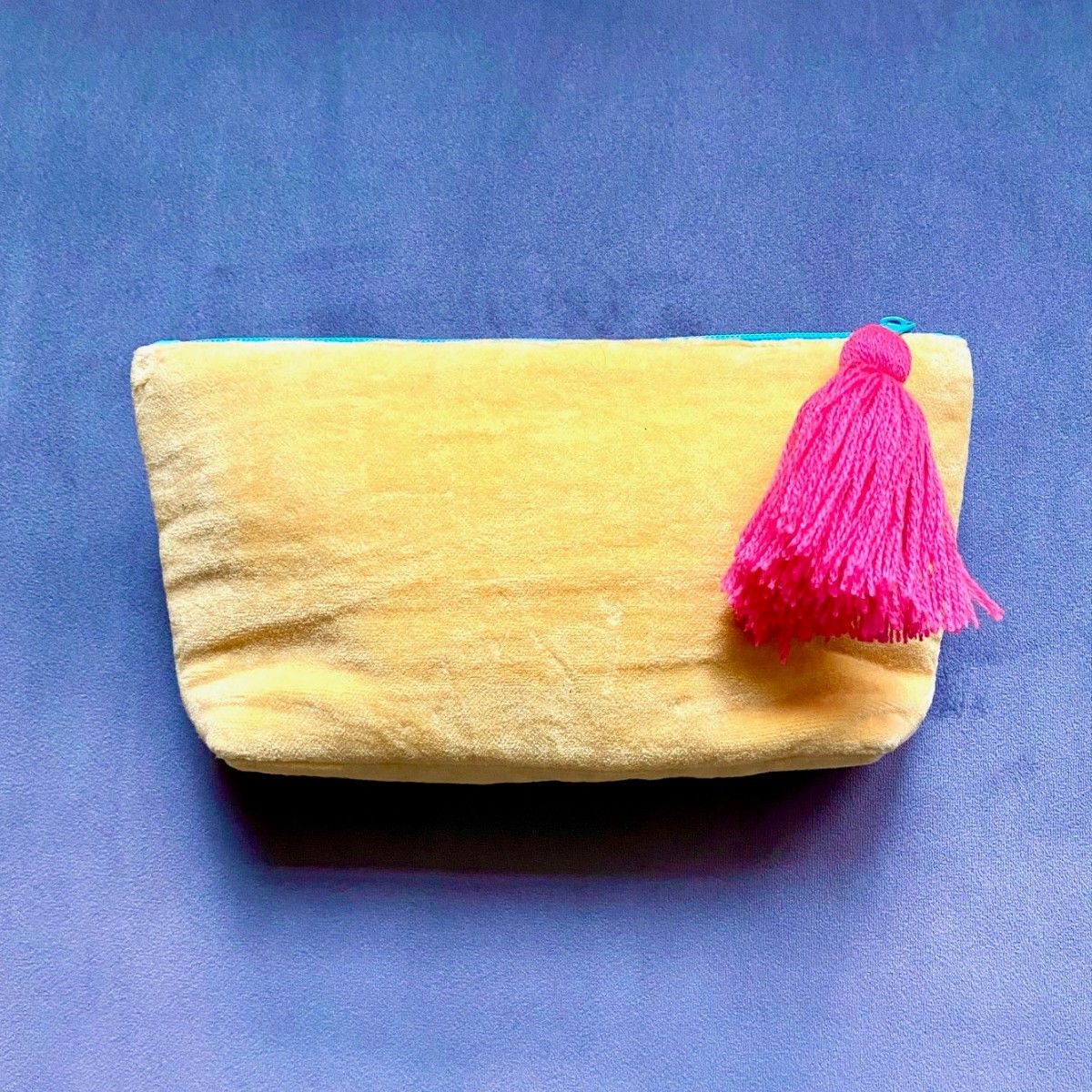Mustard with Turquoise and Pink Detailing Rectangle