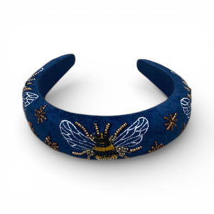 The Royal Blue & Gold Bee Headband