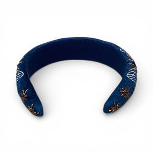 The Royal Blue & Gold Bee Headband