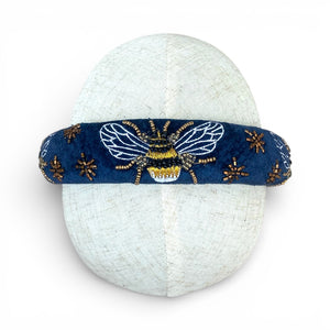 The Royal Blue & Gold Bee Headband