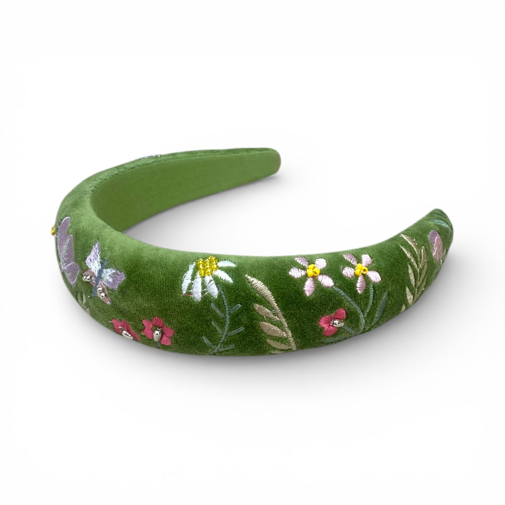 The Apple Green with Butterflies Headband
