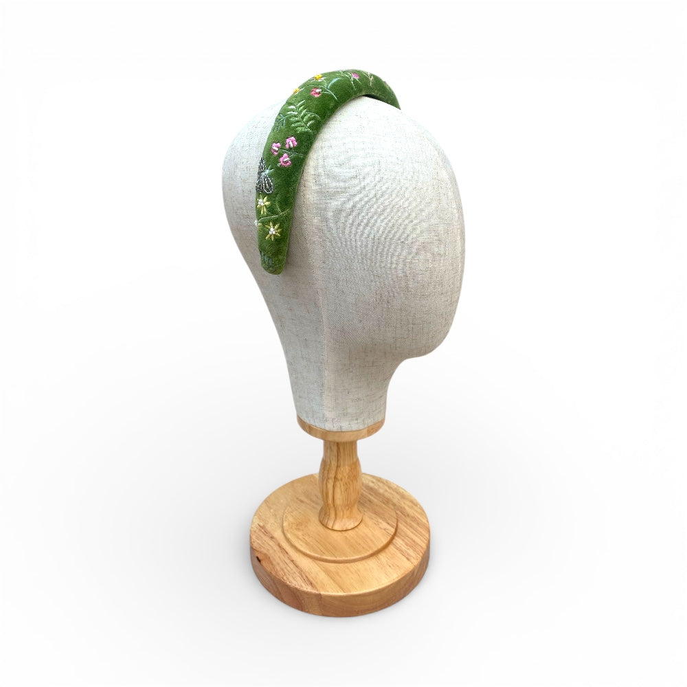 The Apple Green with Butterflies Headband