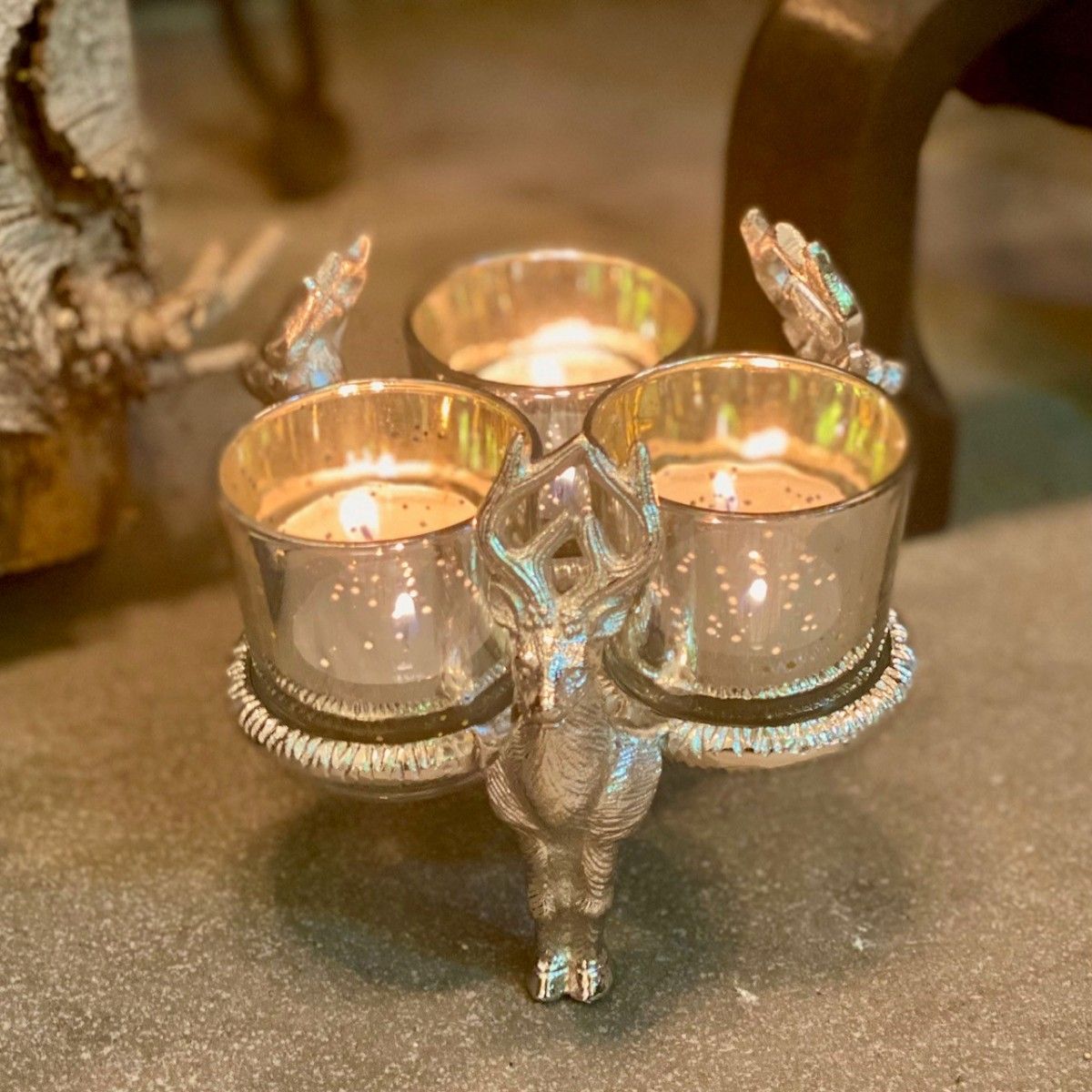 Three Stags T Light Holder