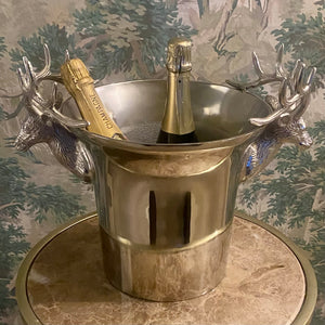 The Two Bottle Stag Heads Ice Bucket