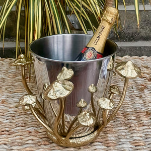 The Gold Mushrooms and Steel Ice Bucket