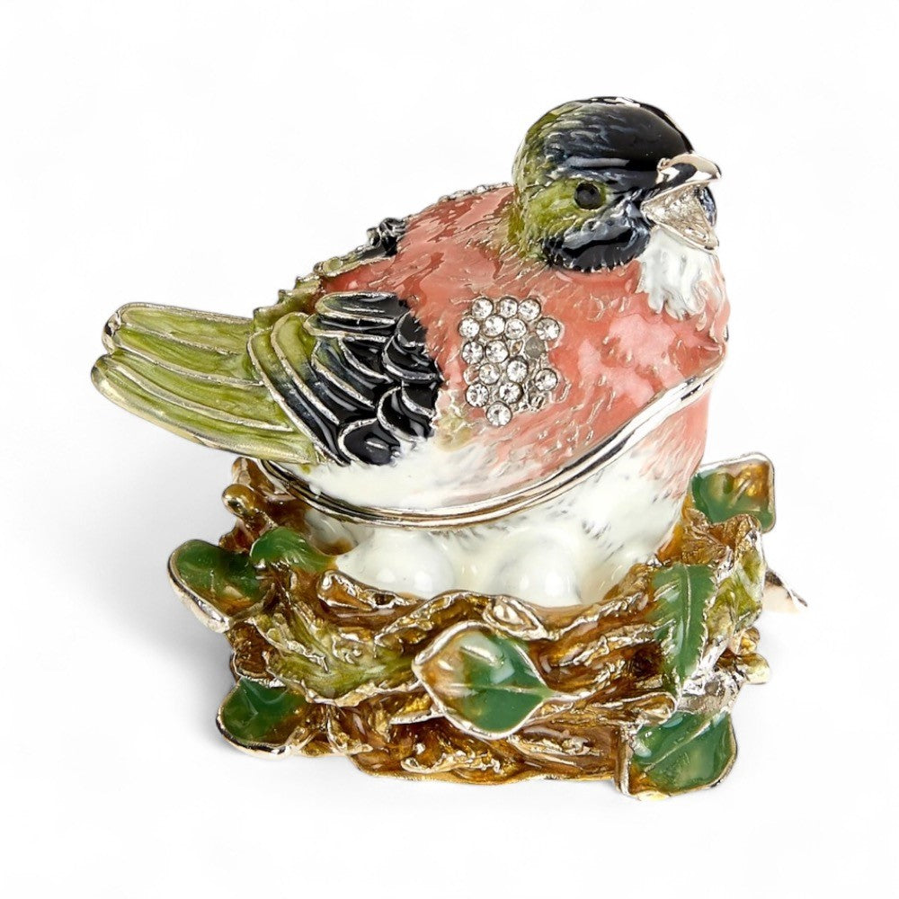 Juwelenbesetzte Emaille-Flüggebox