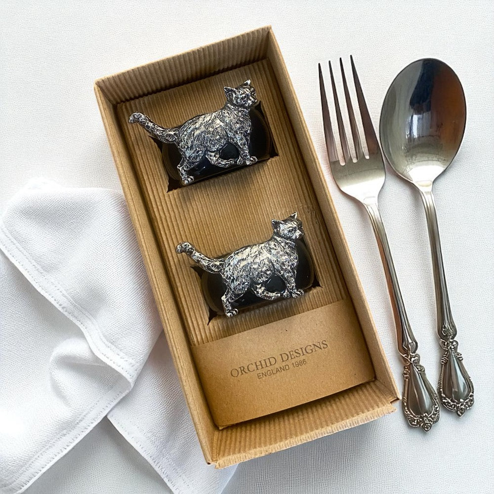 A pair of Cat Napkin Rings