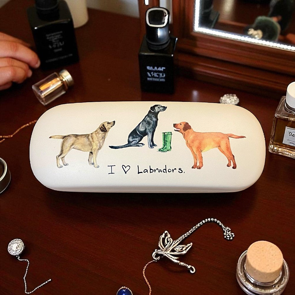 "I Love Labradors" Glasses Case