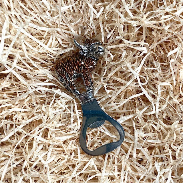 Enamel Highland Cow Bottle Opener
