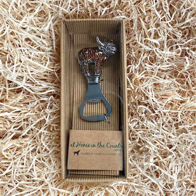 Enamel Highland Cow Bottle Opener