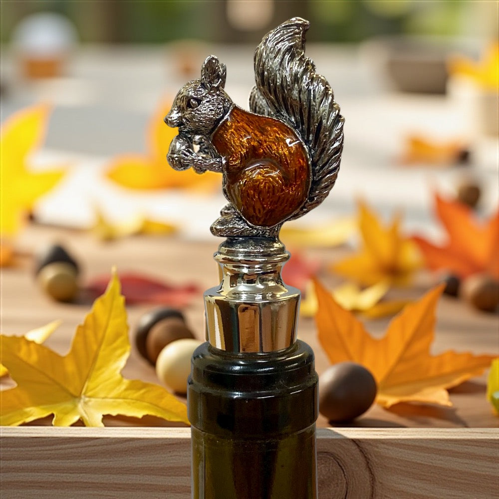 Enamel Squirrel Bottle Stopper