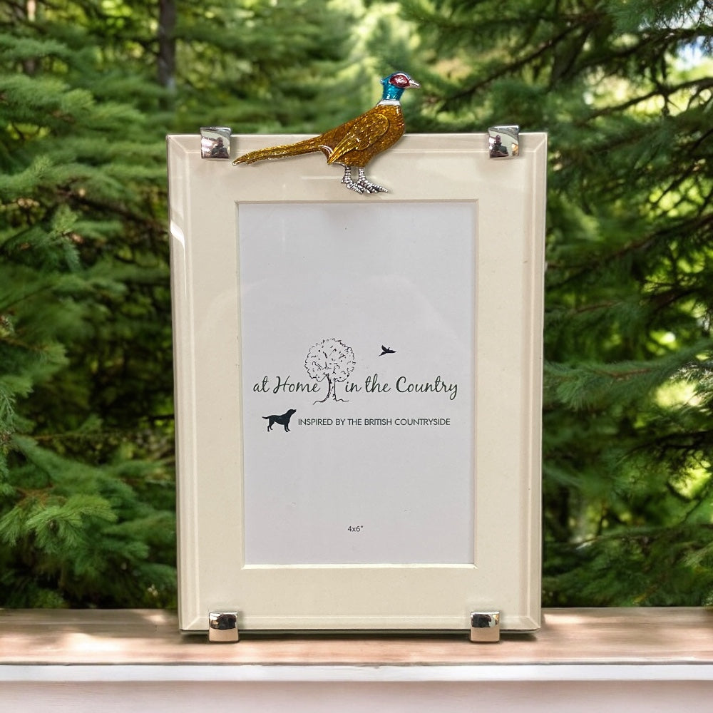 Pheasant Enamelled Rectangle Photo Frame