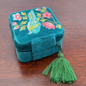 NEW The Blue Bird on Teal Jewellery Box