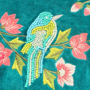 NEW Blue Bird on Teal Bag with Tassel