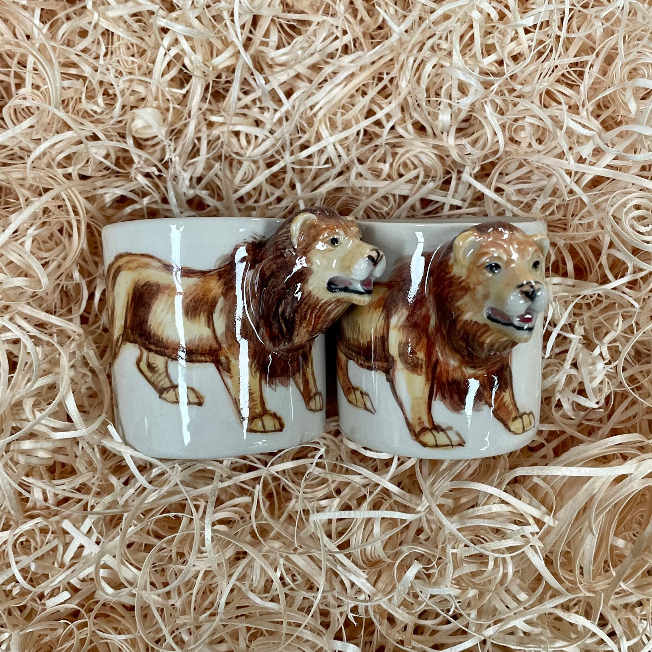 A Pair of Lion Espresso Cups