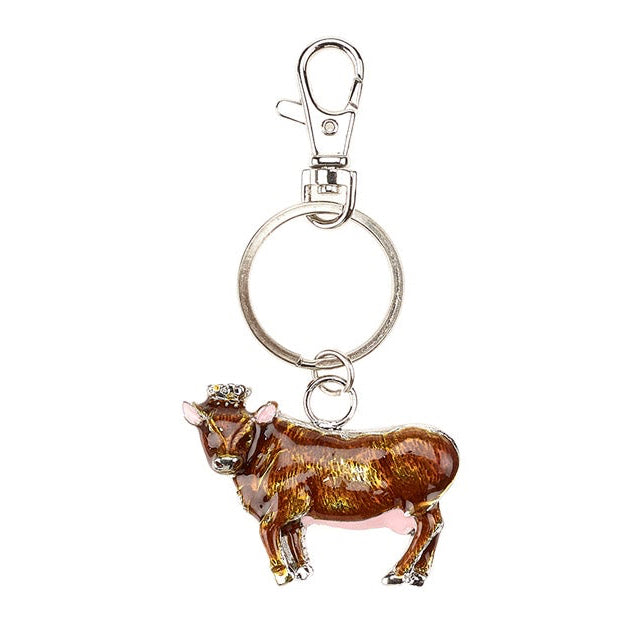 Emaille-grüner Traktor-Schlüsselanhänger