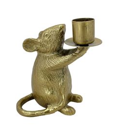 The Golden Mouse Candle Holder