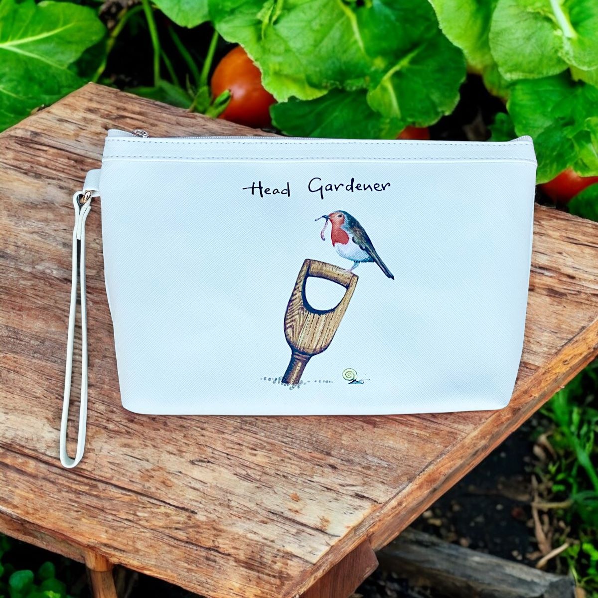 "Head Gardener" Robin Make Up Bag