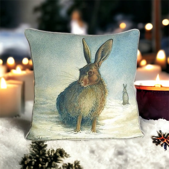 Snow Hares Cushion