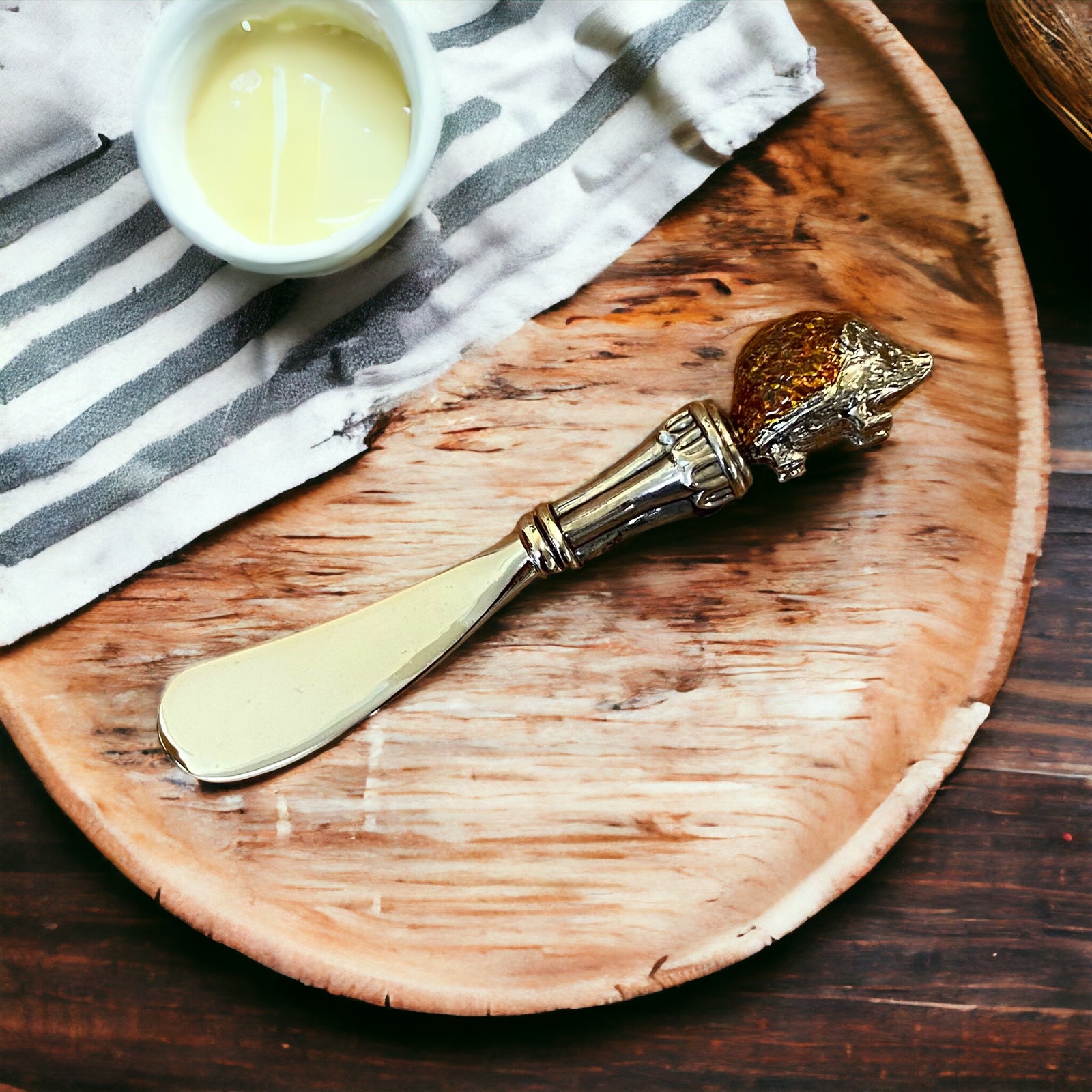 Enamel Hedgehog Butter Pate Spreader