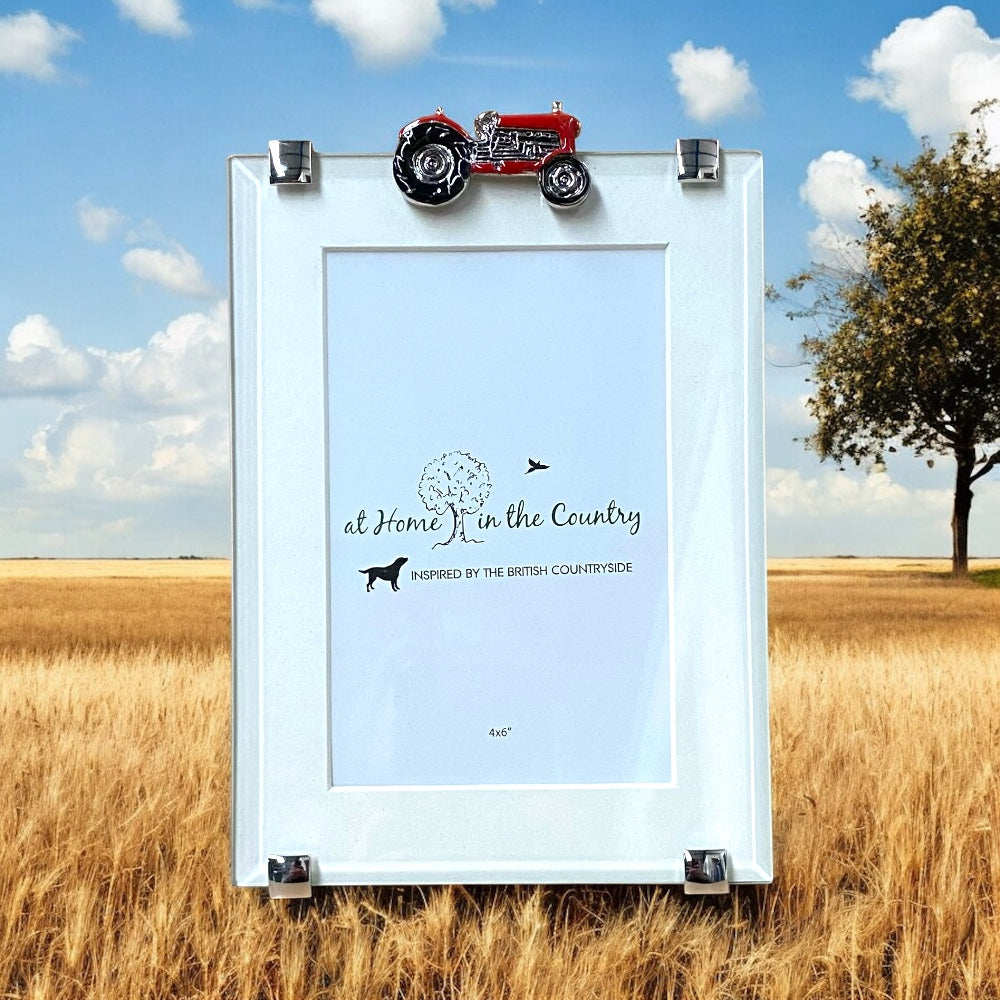 Red Tractor Rectangle Frame