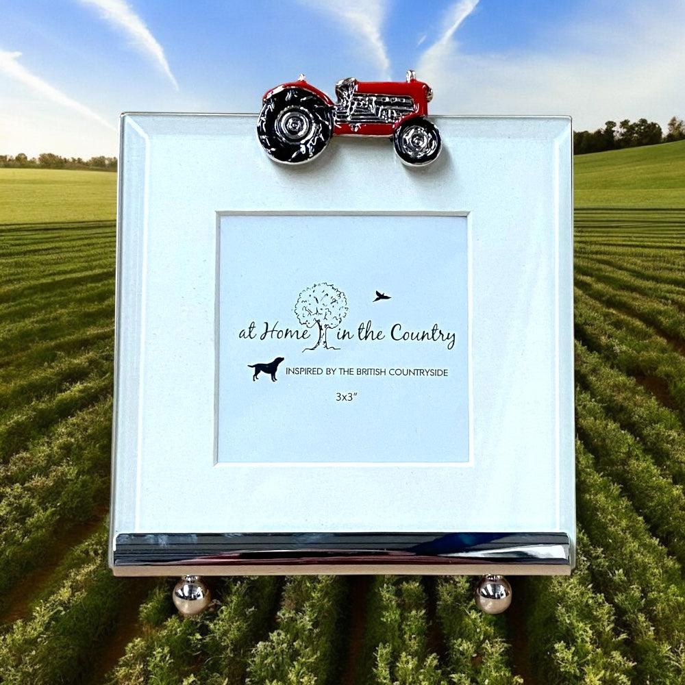 Red Tractor Square Frame
