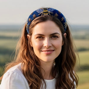 The Royal Blue & Gold Bee Headband
