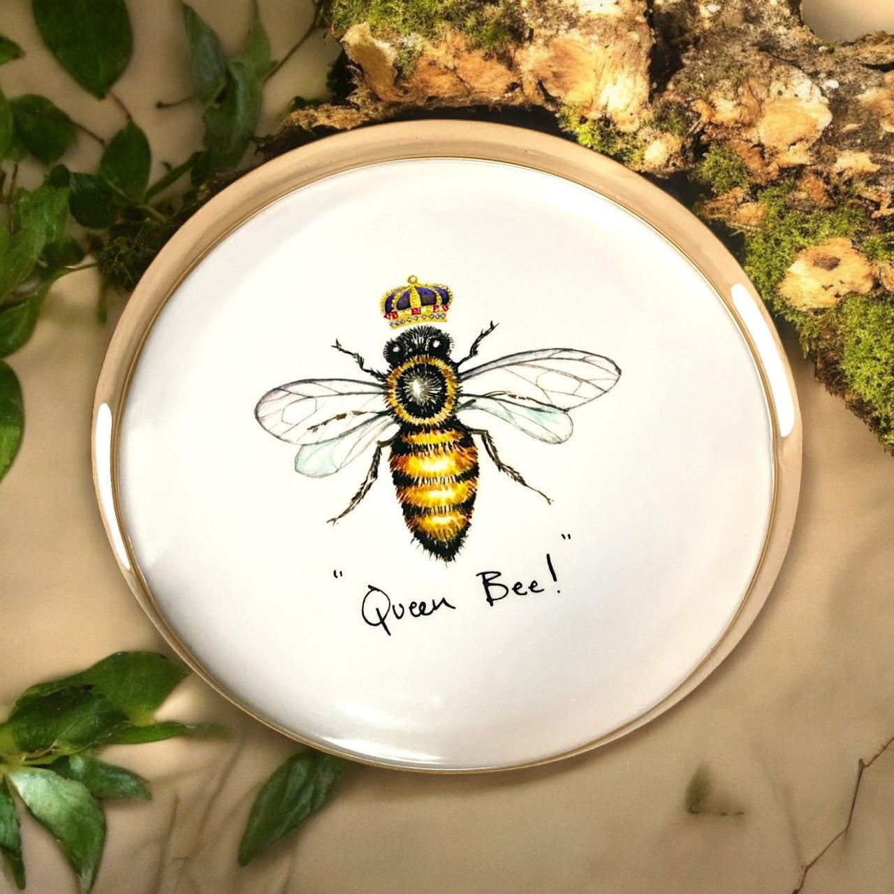 Queen Bee Vintage Style Drinks Tray