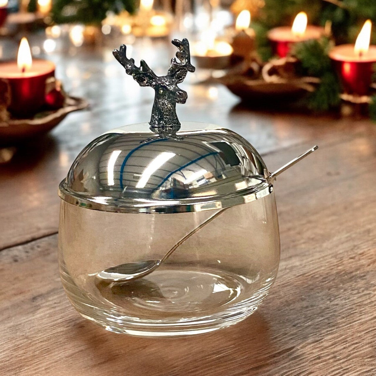 Stag Jam Jar and Spoon