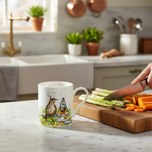 Tasse mit der Aufschrift „Gourmet Chef“.