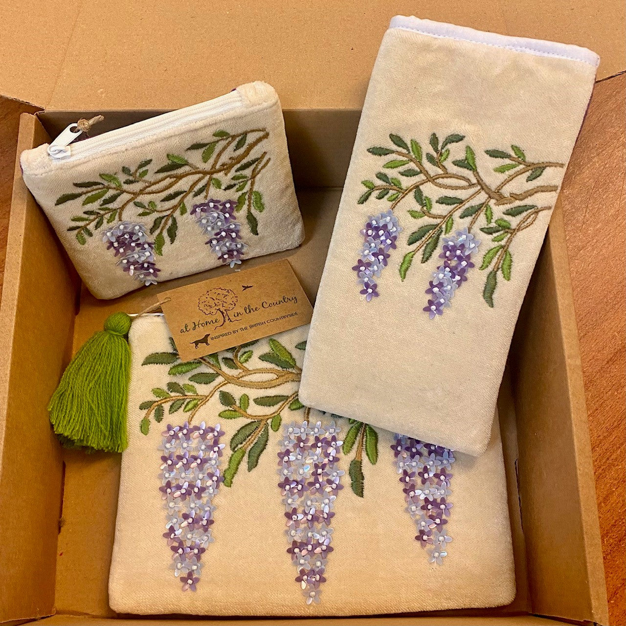 The Wisteria Cotton Velvet Gift Set