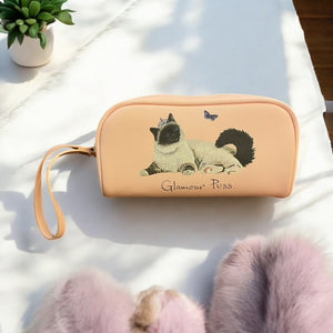 Cat 'Glamour Puss' Make Up Bag