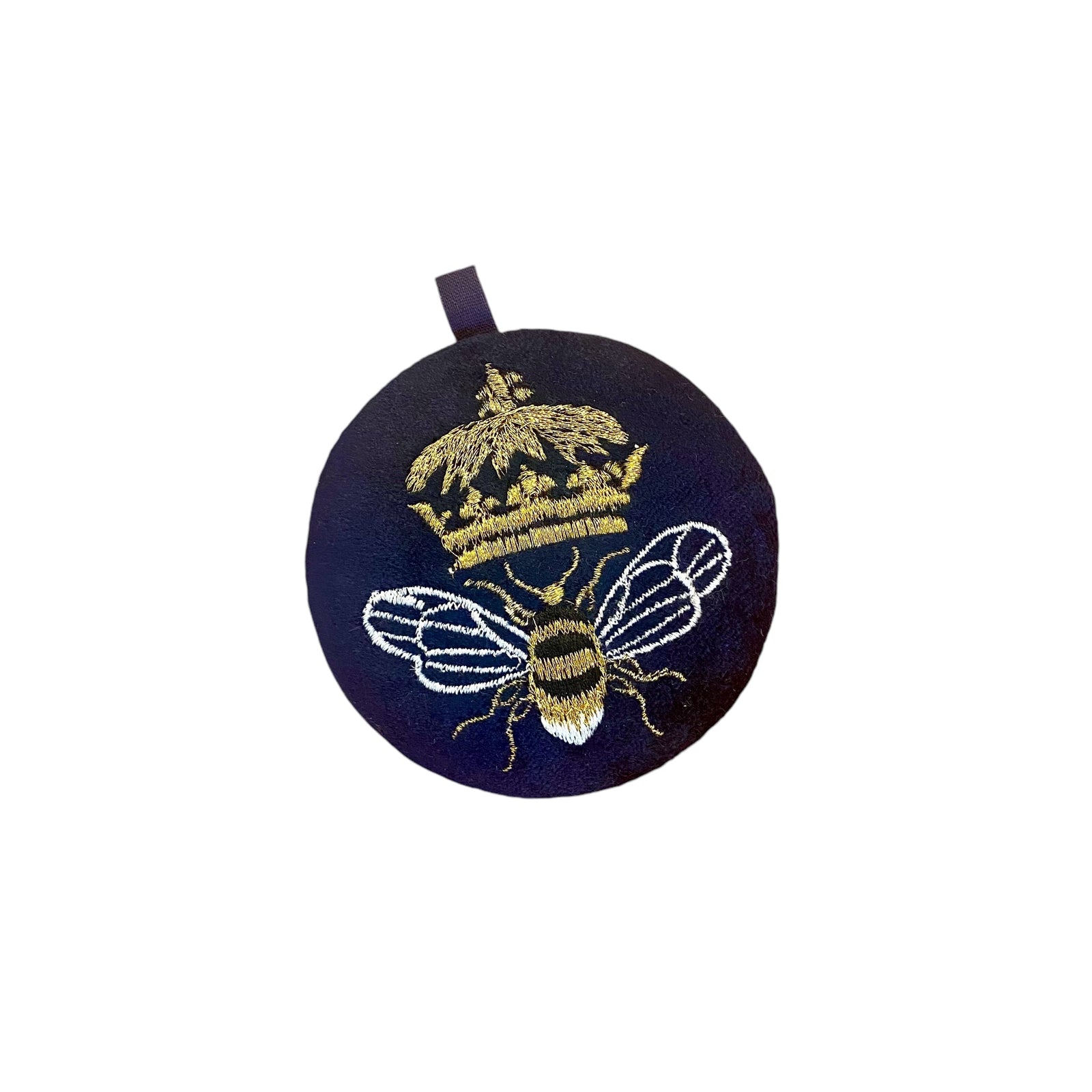 Bee Cotton Velvet Mirror on Royal Blue