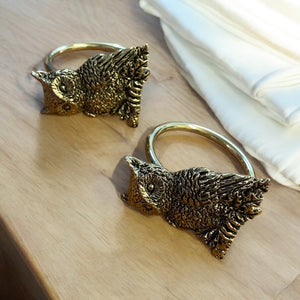 Pair of Owl Napkin Rings