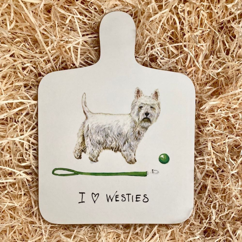 I Love Westies Mini Chopping Board