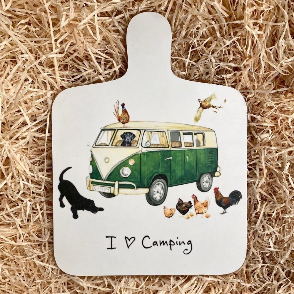 I Love Camping Mini Chopping Board