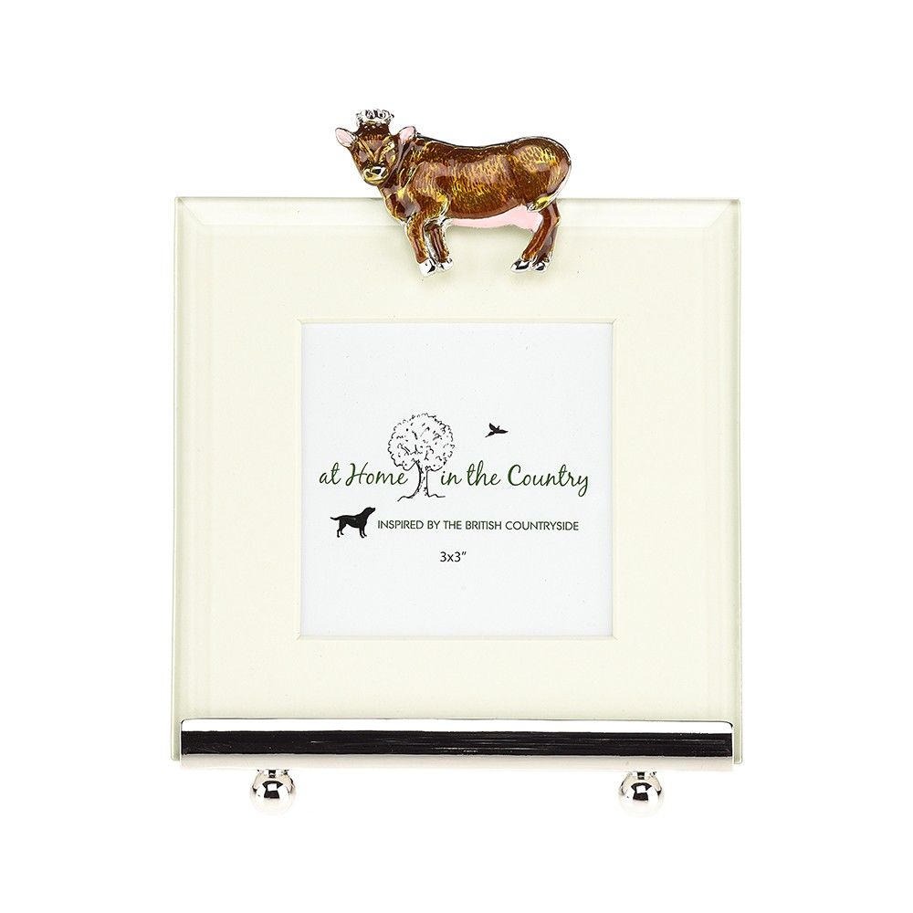 Enamel Cow Square Frame