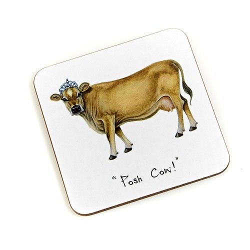Posh Cow! Jersey Coaster