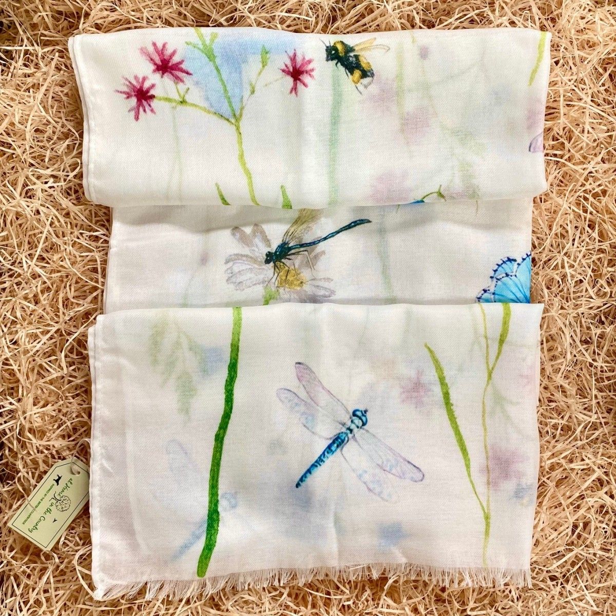 Dragonflies, Butterflies and Bees Scarf