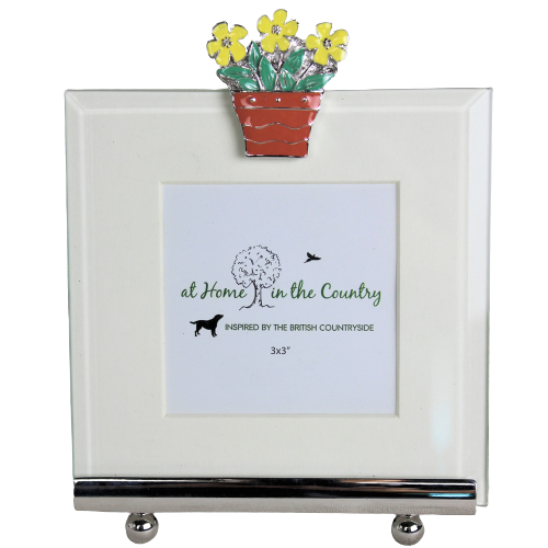 Enamel Flower Pot Square Frame