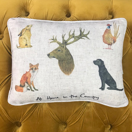 "At Home in the Country" Linen Mix Cushion