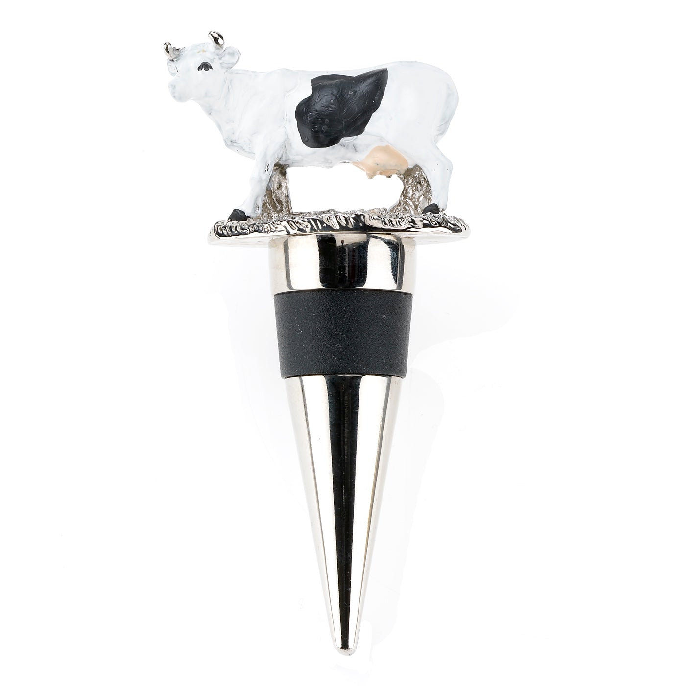 Black and White Cow Bottle Stopper