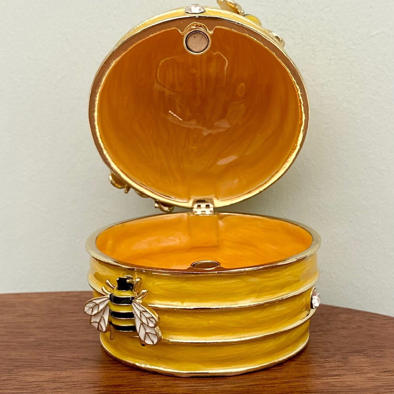 Enamelled Beehive Trinket Box