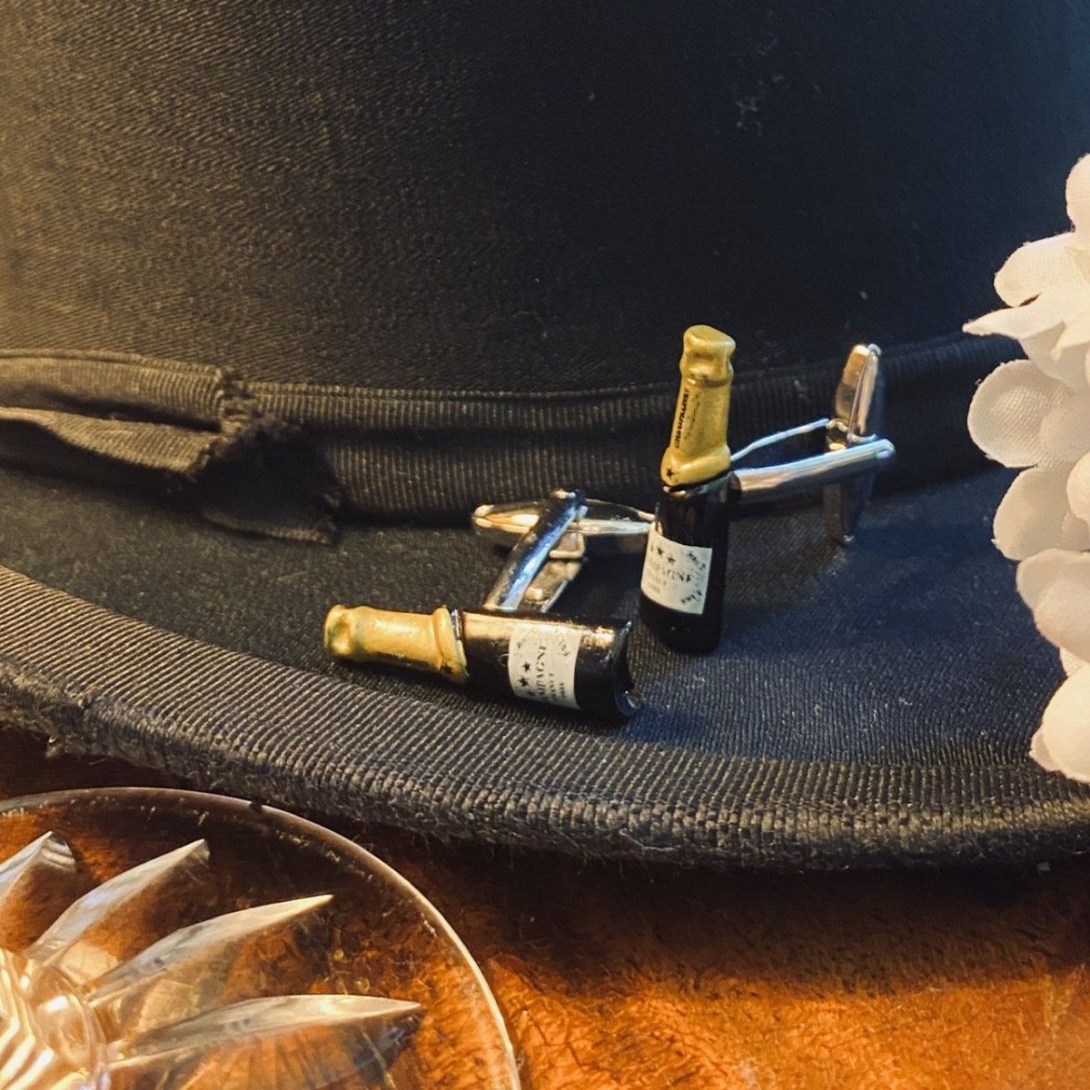 Champagne Bottle Cufflinks