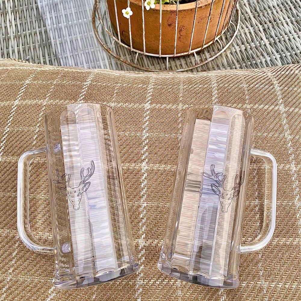 A Pair of Stag Pint Tankards