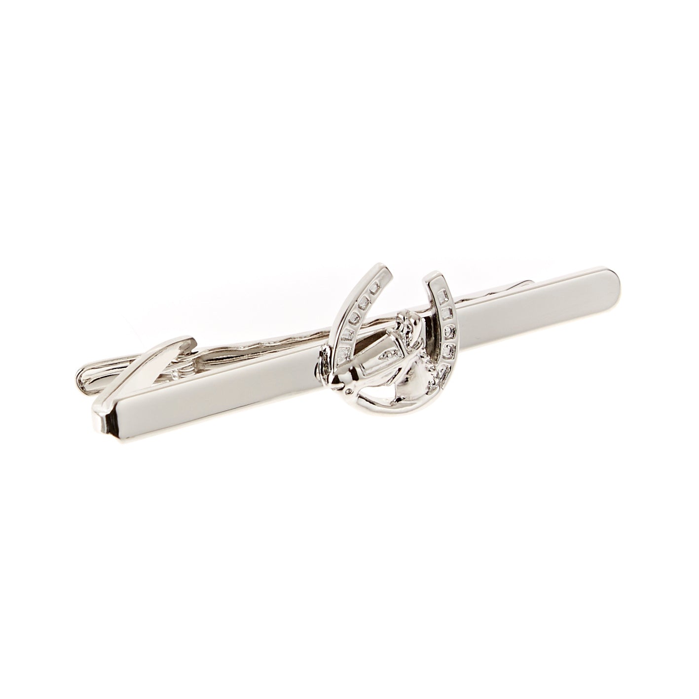 Horse in Horseshoe Tie Clip