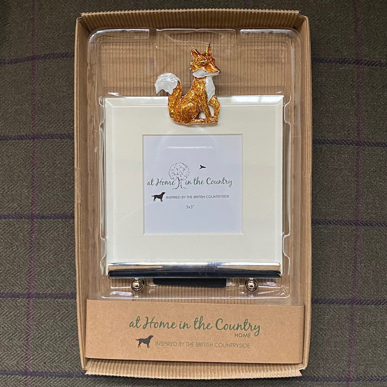 Rich Brown Enamel Foxy Square Frame